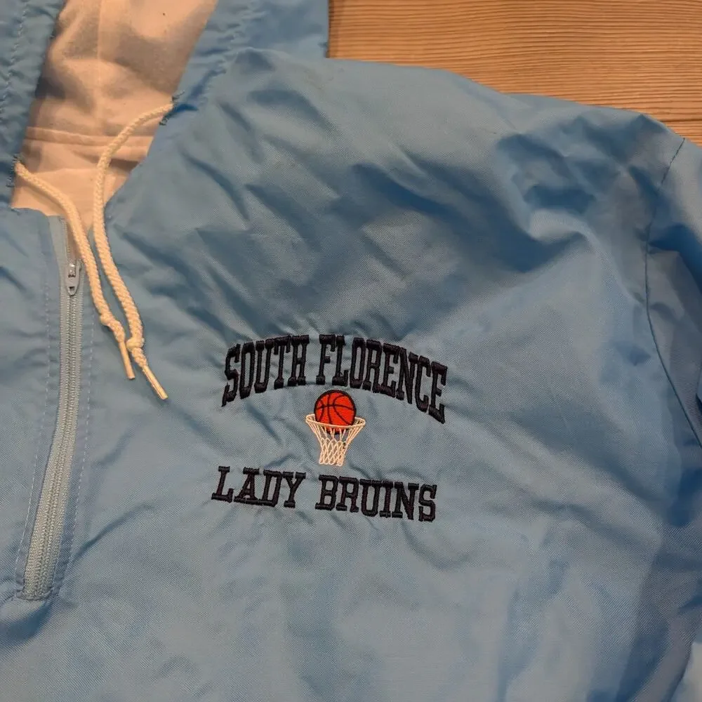90s Women's South Florence Lady Bruins Basketball Pullover Windbreaker - Picture 3 of 5